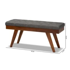 Alona Medium Wood Dining Bench Gray - Baxton Studio -Outlet Baxton Studio Store GUEST 194fed19 3e03 4e29 9e5d 2f05fd449adc