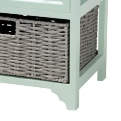 Valtina Two-Tone Wood 3 Drawer Storage Unit With Baskets Oak Brown/Gray/Mint Green - Baxton Studio -Outlet Baxton Studio Store GUEST 19f2db77 6d0d 459b ae7c 5218ba4c452c