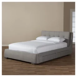 King Camile Modern And Contemporary Fabric Upholstered 4 Drawer Storage Platform Bed Gray - Baxton Studio 9 King Camile Modern And Contemporary Fabric Upholstered 4 Drawer Storage Platform Bed Gray - Baxton Studio -Outlet Baxton Studio Store GUEST 1a87c494 0a7c 4dc7 ac0a 1586118701f1