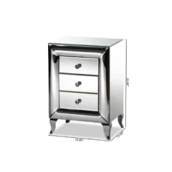 3 Drawer Pauline Contemporary Glam And Luxe Mirrored Nightstand White - Baxton Studio 15 3 Drawer Pauline Contemporary Glam And Luxe Mirrored Nightstand White - Baxton Studio -Outlet Baxton Studio Store GUEST 1c390809 962e 4a85 88bd 233b50f0f290