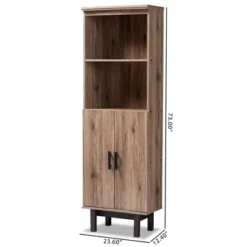 73" 2 Door Arend Two-Tone Wood Bookshelf Brown - Baxton Studio -Outlet Baxton Studio Store GUEST 1c3a6dc1 46b6 49ce 9d8e 9b612aed1145