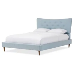 Hannah Mid - Century Modern Fabric Platform Bed - Queen - Baxton Studio -Outlet Baxton Studio Store GUEST 1d8303aa dd36 464b 9836 49693847bbe6