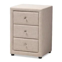 Tessa 3 Drawer Nightstand - Baxton Studio -Outlet Baxton Studio Store GUEST 1e1533ea 7a1e 42dc 9158 a38d92065bec