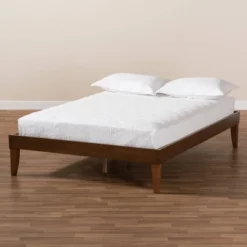 Lucina Walnut Platform Bed Frame Brown - Baxton Studio -Outlet Baxton Studio Store GUEST 1e27af14 d1a3 4752 b72a 8390149fadd9