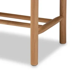 Saura Wood Hemp Accent Bench Oak Brown - Baxton Studio -Outlet Baxton Studio Store GUEST 1ea1966c a46c 41b6 8f24 550580605a8a