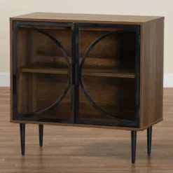 Carter Wood And Metal 2 Door Sideboard Dining Cabinet Walnut Brown/Black - Baxton Studio -Outlet Baxton Studio Store GUEST 1ed5ebf3 66d2 44cb b773 1f710e491e5f