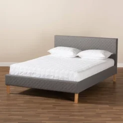 King Aneta Platform Bed Gray - Baxton Studio -Outlet Baxton Studio Store GUEST 1ef5bbb4 2cdd 424a 8498 e3b43f9a03a5
