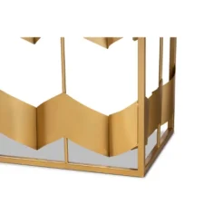Vega Glam With Luxe Metal And Mirrored Glass Geometric Console Table Gold - Baxton Studio -Outlet Baxton Studio Store GUEST 20923cce 08e7 41ad 8c2b 6af63b0f600a