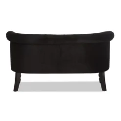 Flax Victorian Style Contemporary Velvet Fabric Upholstered 2 Seater Loveseat Black - Baxton Studio 12 Flax Victorian Style Contemporary Velvet Fabric Upholstered 2 Seater Loveseat Black - Baxton Studio -Outlet Baxton Studio Store GUEST 2197ec94 e38d 4a7f 842c 640f80ed464c