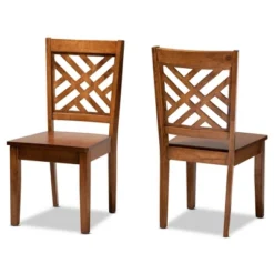 Caron Wood Dining Chair Set - Baxton Studio -Outlet Baxton Studio Store GUEST 21f9857d ede3 458a 87d7 30a440b58468