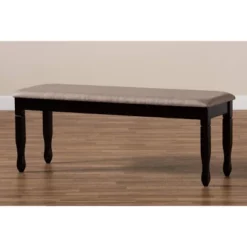 Corey Fabric Upholstered And Wood Dining Bench - Baxton Studio -Outlet Baxton Studio Store GUEST 2279a46e 9654 46da 93e2 25f92d312ecc