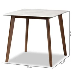 Kaylee Wood Dining Table White/Brown - Baxton Studio -Outlet Baxton Studio Store GUEST 22806772 1335 4c64 9290 aefafcf12478