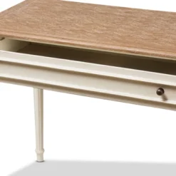 Marquetterie French Provincial Weathered Oak Wash Writing Desk White - Baxton Studio -Outlet Baxton Studio Store GUEST 231693a0 a024 4aa1 8017 16e0d29ec10b