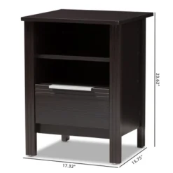 Hamish Modern And Contemporary Finished 1 Drawer Nightstand Dark Brown - Baxton Studio -Outlet Baxton Studio Store GUEST 234a5995 970e 41ae b93f 789e9484e0c3