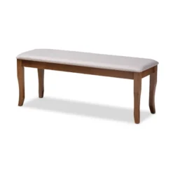 Cornelie Fabric Upholstered Wood Dining Bench - Baxton Studio -Outlet Baxton Studio Store GUEST 23f91829 a33f 4a81 880f 02367c52e03a