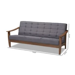 Larsen Wood Sofa Gray - Baxton Studio -Outlet Baxton Studio Store GUEST 2460ae93 d170 4e72 be64 146b95d72b4f