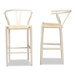 Set Of 2 Paxton Wood Counter Stools White - Baxton Studio -Outlet Baxton Studio Store GUEST 247425cf cc7c 4672 8b83 b25ae27dd907