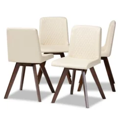 Set Of 4 Pernille Faux Leather Walnut Finished Dining Chairs - Baxton Studio 11 Set Of 4 Pernille Faux Leather Walnut Finished Dining Chairs - Baxton Studio -Outlet Baxton Studio Store GUEST 24ad8f43 a568 4376 986b 17a0d670f57e