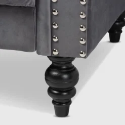 Emma Velvet Upholstered Button Tufted Chesterfield Sofa - Baxton Studio -Outlet Baxton Studio Store GUEST 24b928b7 fa6a 4389 b68b 5bf551a90642