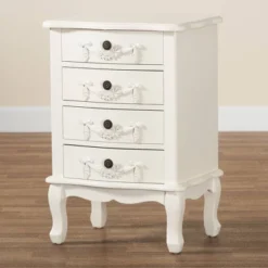 Callen Wood 4 Drawer Nightstand White - Baxton Studio 16 Callen Wood 4 Drawer Nightstand White - Baxton Studio -Outlet Baxton Studio Store GUEST 24e1f52a 423b 4878 95f6 c1138f47f50c