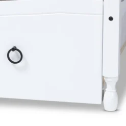 Twin Marlie Upholstered Daybed With Trundle Gray/White - Baxton Studio -Outlet Baxton Studio Store GUEST 2532d09b 184d 46af 86d6 01a957de9f67