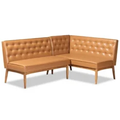 2pc Riordan Wood Dining Nook Banquette Set - Baxton Studio -Outlet Baxton Studio Store GUEST 2535f7c1 e3bc 4876 9490 257b8ed57b4a