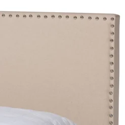 Ramon Linen Panel Bed With Nailhead Trim - Baxton Studio -Outlet Baxton Studio Store GUEST 26985d06 4412 44ca a4e0 5bc03452c125