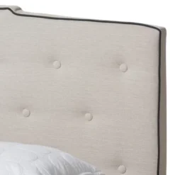 Vivienne Modern And Contemporary Fabric Upholstered Bed Light Beige - Baxton Studio -Outlet Baxton Studio Store GUEST 2699b141 259d 4dca a842 1d3f258f2b6f
