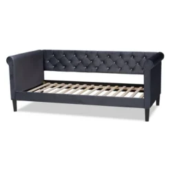 Cora Velvet Fabric Upholstered And Wood Daybed - Baxton Studio -Outlet Baxton Studio Store GUEST 278cb31f 7d83 40cb 9020 0a134571ffb2