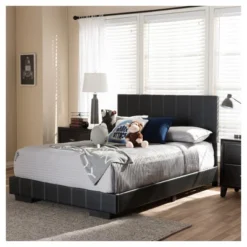 Full Atlas Modern And Contemporary Faux Leather Platform Bed Black - Baxton Studio -Outlet Baxton Studio Store GUEST 27a1c779 5663 4a0d be38 7e452d84b0fa
