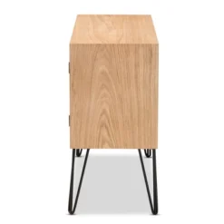 Denali Wood And Metal Storage Cabinet Brown/Black - Baxton Studio -Outlet Baxton Studio Store GUEST 28f6a6e0 a267 464a a574 ac4213509273