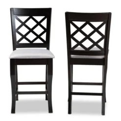 Set Of 2 Alora Upholstered Wood Counter Height Barstools - Baxton Studio -Outlet Baxton Studio Store GUEST 2913d54c 05e9 4595 a1c3 64abdced2953