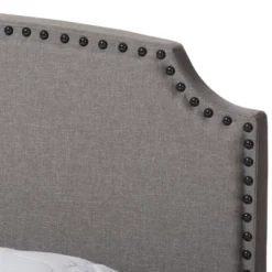 Odette Modern And Contemporary Fabric Upholstered Bed - Light Gray - Baxton Studio -Outlet Baxton Studio Store GUEST 2922e1a9 a907 4da2 94e0 45536794bdad