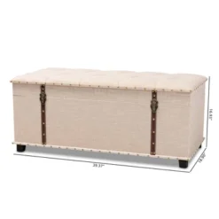 Kyra Fabric Upholstered Storage Trunk Ottoman - Baxton Studio -Outlet Baxton Studio Store GUEST 29574061 560e 47e5 8eb7 9392479a9c2c