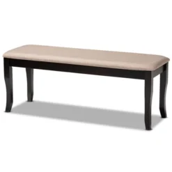 Cornelie Fabric Upholstered Wood Dining Bench - Baxton Studio -Outlet Baxton Studio Store GUEST 2a8ceb0b 0c3e 4c22 9f63 45ffb947d988