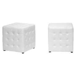 Set Of 2 Siskal Modern Cube Ottoman - Baxton Studio -Outlet Baxton Studio Store GUEST 2ab4f976 41ee 460e 8b23 e10dc91a442e