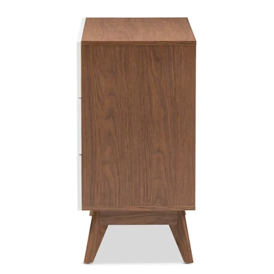 Calypso Mid-Century Modern Wood 3 Drawer Storage Chest Brown - Baxton Studio 3 Calypso Mid-Century Modern Wood 3 Drawer Storage Chest Brown - Baxton Studio - Image 3