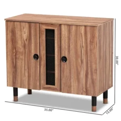 2 Door Valina Wood Entryway Shoe Storage Cabinet Brown - Baxton Studio -Outlet Baxton Studio Store GUEST 2bb5bd6e 093a 4ed6 b48f 790cfab68d43