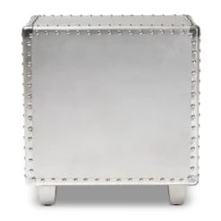 2 Drawer Davet Metal Nightstand Silver - Baxton Studio -Outlet Baxton Studio Store GUEST 2c31127b 4fb6 4649 a56d 573270860b5e