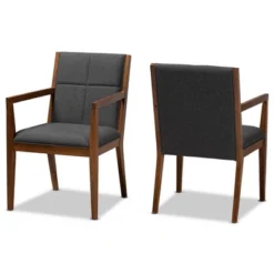 Set Of 2 Theresa Fabric Upholstered Wood Living Room Accent Chair - Baxton Studio -Outlet Baxton Studio Store GUEST 2cc24f6f e13c 41c9 bb54 7935fea5a7dd