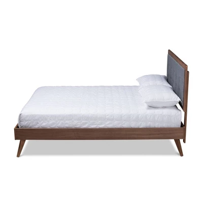 Ines Walnut Finished Wood Platform Bed - Baxton Studio 8 Ines Walnut Finished Wood Platform Bed - Baxton Studio - Image 8