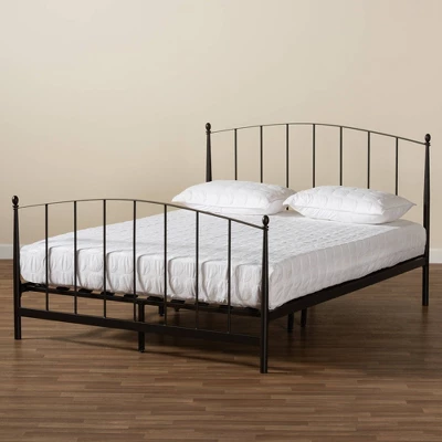 Queen Lana Metal Platform Bed Black - Baxton Studio 5 Queen Lana Metal Platform Bed Black - Baxton Studio - Image 5