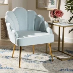 Cinzia Velvet Upholstered Seashell Shaped Accent Chair - Baxton Studio 15 Cinzia Velvet Upholstered Seashell Shaped Accent Chair - Baxton Studio -Outlet Baxton Studio Store GUEST 2d694f0a 74b8 43fa b86b d861648a5ece