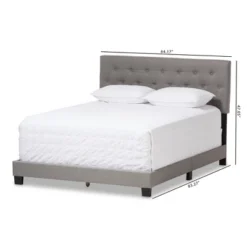 Cassandra Modern And Contemporary Fabric Upholstered Bed - Baxton Studio -Outlet Baxton Studio Store GUEST 2d987f13 7132 450d b048 20d4c108b284