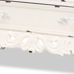 Levron Two-Tone Wood 5 Drawer Storage Cabinet Walnut Brown/White - Baxton Studio -Outlet Baxton Studio Store GUEST 2de9e9ac 4dd8 4679 bd9d 34aceeb561ee