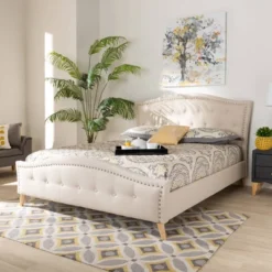 Felisa And Platform Bed - Baxton Studio -Outlet Baxton Studio Store GUEST 2e5a5ce8 9cef 434f 9d00 501901e0f41c