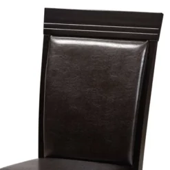 7pc Dining Set Wood And Jeane Faux Leather Upholstered Dark Brown/Espresso Brown - Baxton Studio -Outlet Baxton Studio Store GUEST 2eb903a5 fad7 4d4a 87ca 2fb1ab57f671