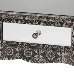 Wycliff Metal And Mirrored Glass 2 Drawer Console Table Dark Gray/Silver - Baxton Studio -Outlet Baxton Studio Store GUEST 2f0da975 3828 4f4d 8729 f24df92eada3
