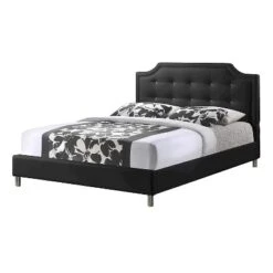 King Carlotta Modern Bed With Upholstered Headboard - Baxton Studio -Outlet Baxton Studio Store GUEST 2fa56011 3f7c 435b 9dd8 d961bae1bca9