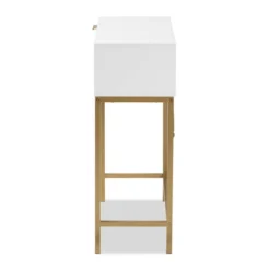 Giona Two-Tone Wood And Metal 1 Drawer Console Table White/Gold - Baxton Studio 12 Giona Two-Tone Wood And Metal 1 Drawer Console Table White/Gold - Baxton Studio -Outlet Baxton Studio Store GUEST 2ffc1656 e118 445f baa9 8d1a03999538